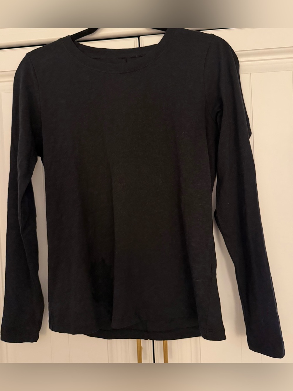 J.Crew Girlfriend Tee Black Long Sleeve XS 100% Cotton